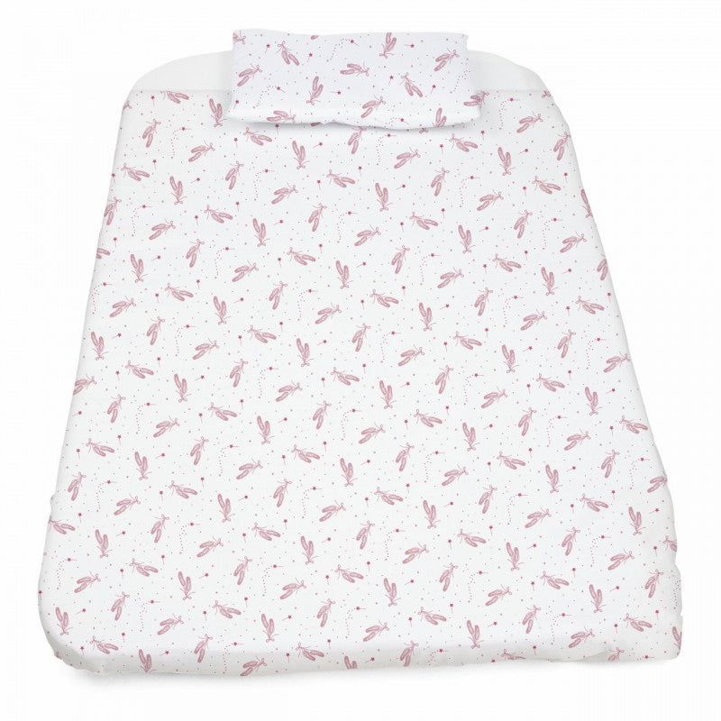 Chicco- Juego de Sábanas para Cuna Forever Bear Pink