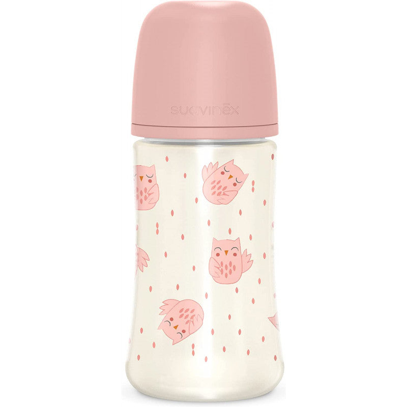 Suavinex - Biberón Bonhomia 270 ml - Rosa