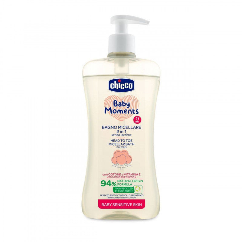 Chicco - Baño Micelar 2 en 1 Sin Lágrimas