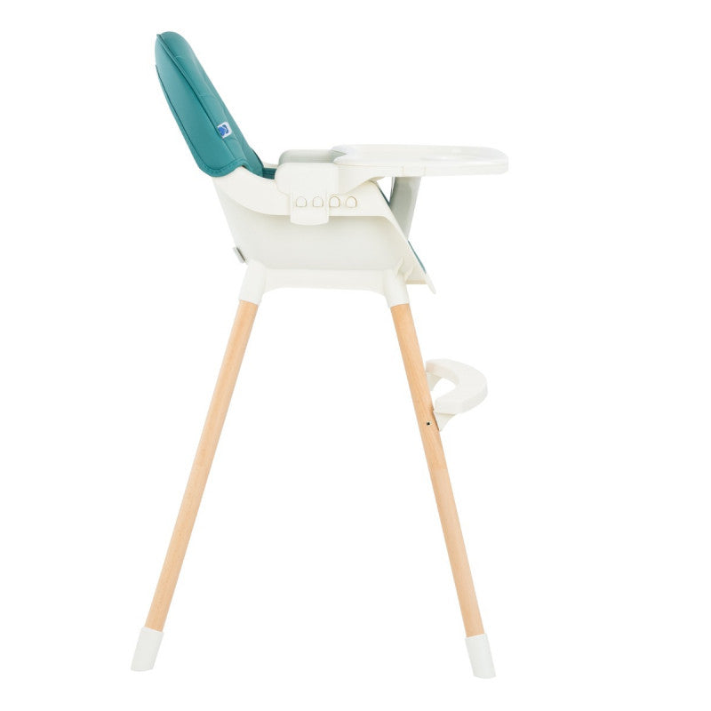 kikkaboo - Silla alta 2 en 1 Nutri Wood Petrol