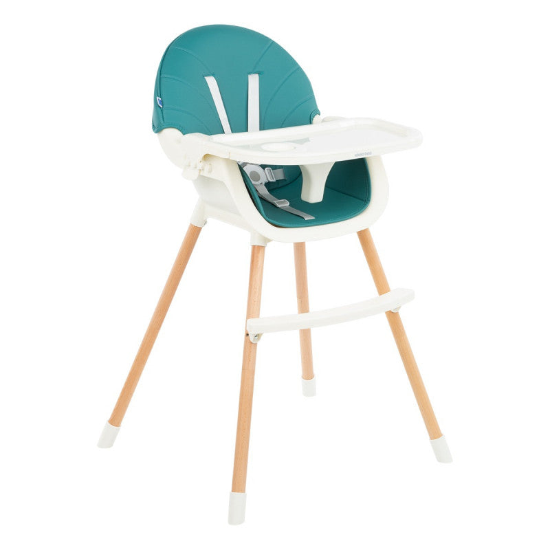 kikkaboo - Silla alta 2 en 1 Nutri Wood Petrol