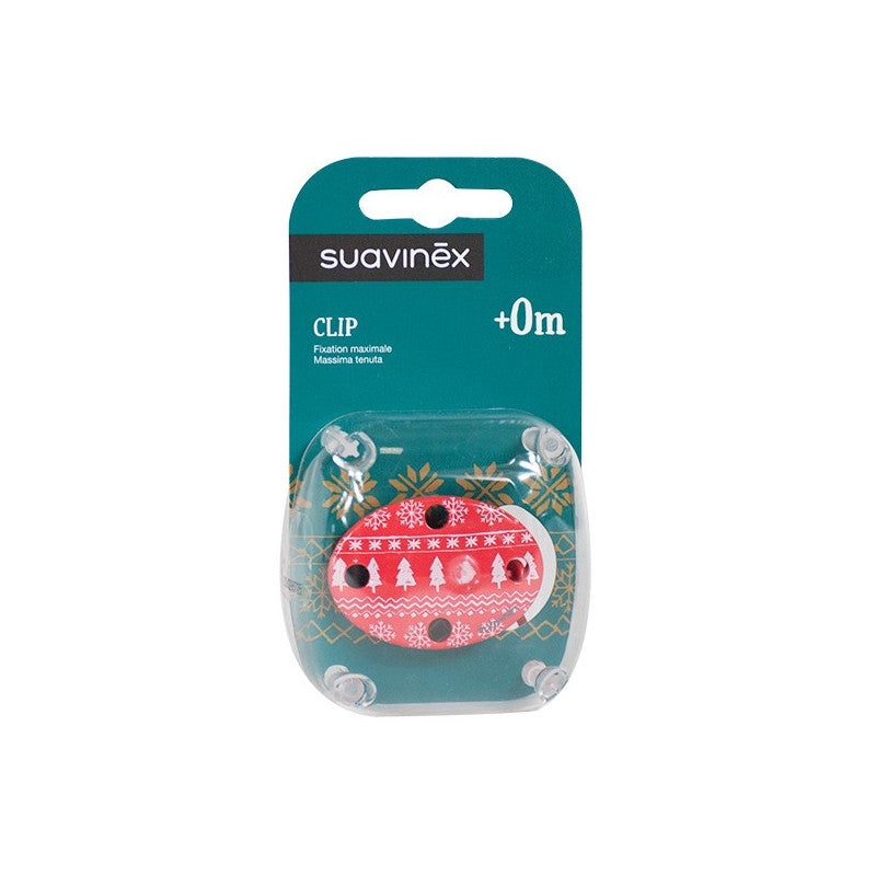 Cadenita para chupete Suavinex - Winter Edition Rojo