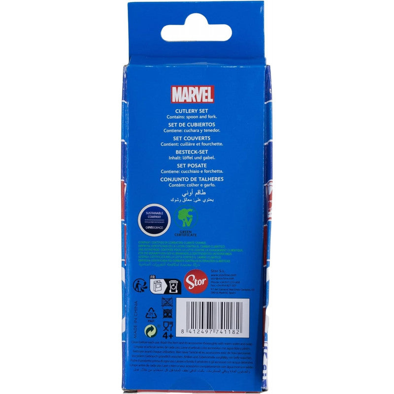 Set de 2 cubiertos de acero de Avengers