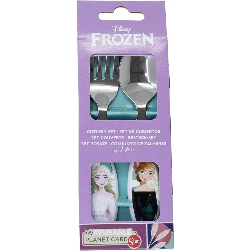 Set de 2 cubiertos de acero Frozen