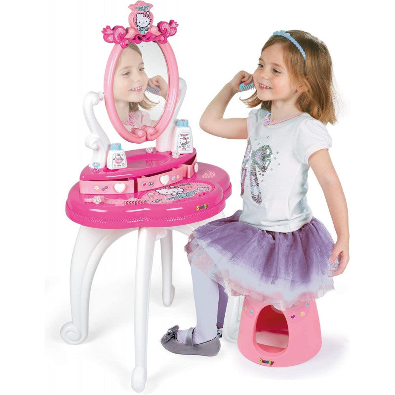 Espejo con taburete Hello Kitty con accesorios