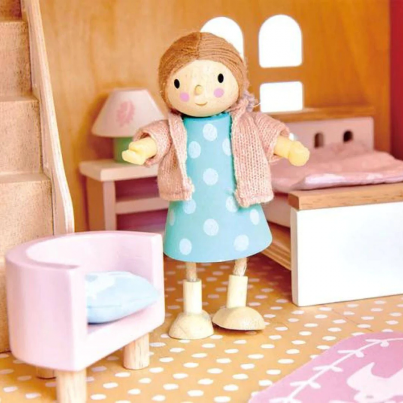 Conjunto de mobiliario de guardería para casa de muñecas
