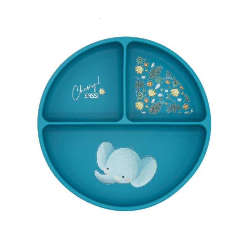 Plato con ventosa de silicona Elefante Chewy