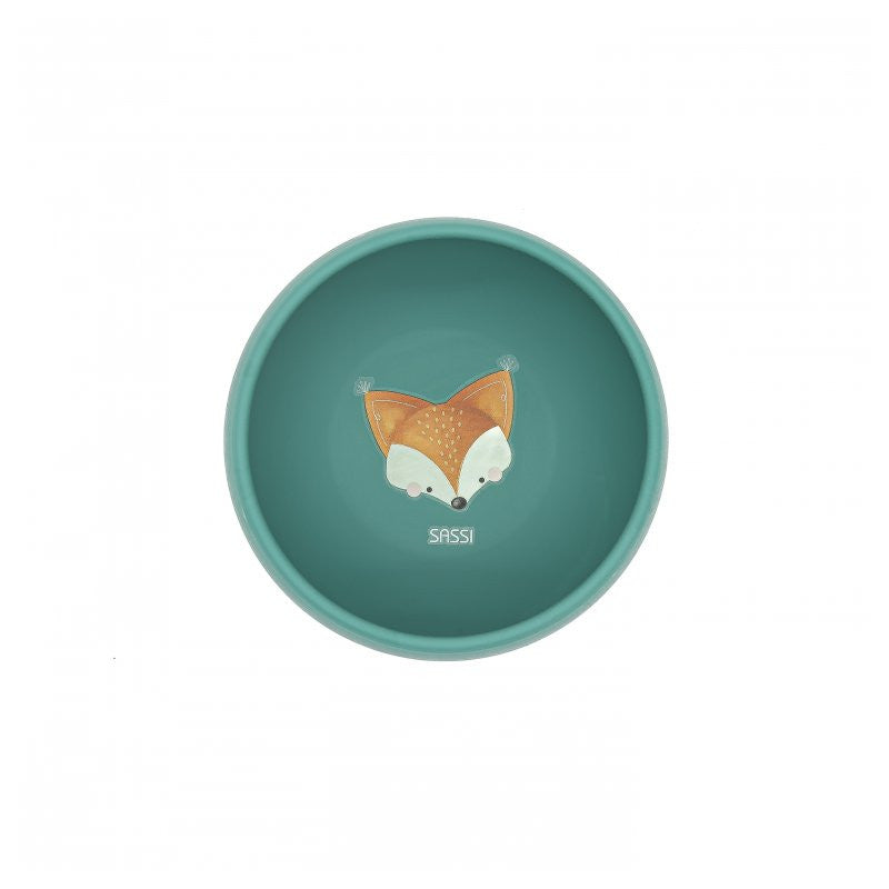 Cuenco con ventosa de silicona Zorro Crunchy