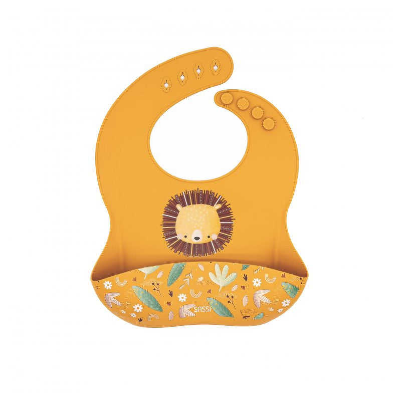 Babero de silicona con bolsillo León Chompy