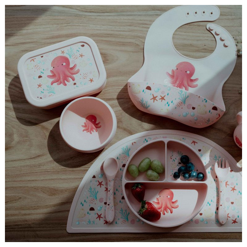Babero de silicona con bolsillo Pulpo Slurpy
