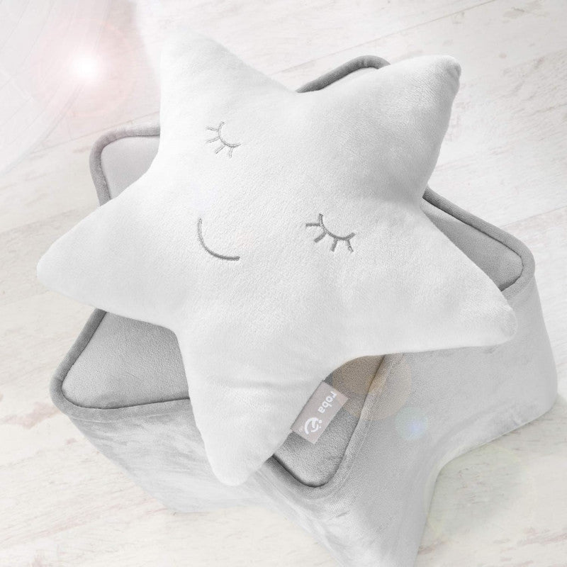 Cojín Decorativo para Habitación Infantil Estrella Gris