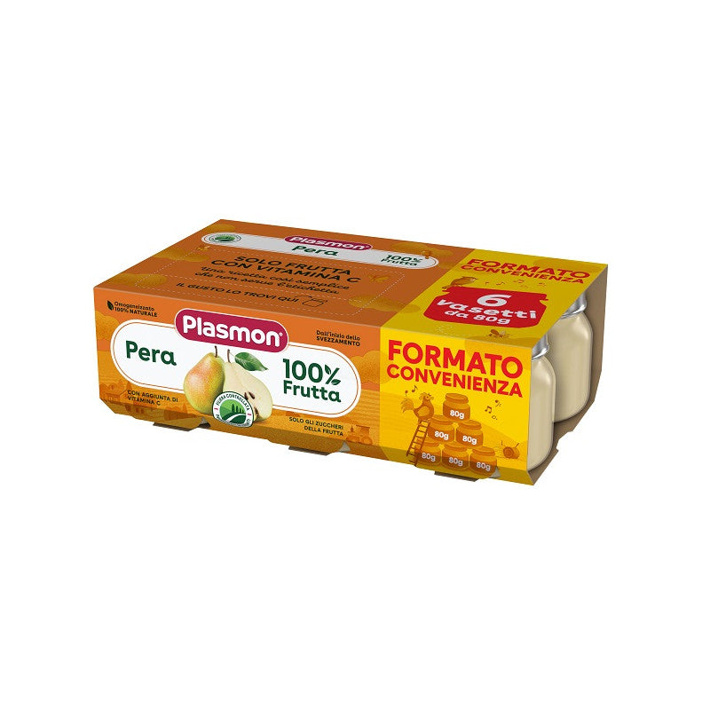 Tarrito de Pera Plasmon - 6 tarritos de 80 gr