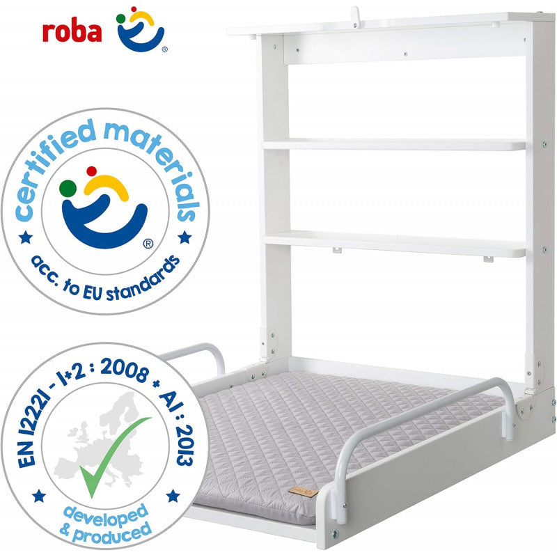 Cambiador de pared con colchoneta blanca roba Style