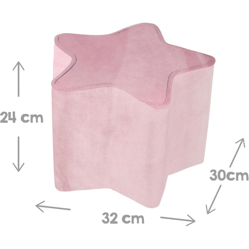 Puf con forma de estrella para niños Rosa