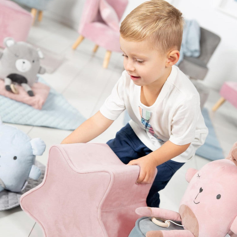 Puf con forma de estrella para niños Rosa