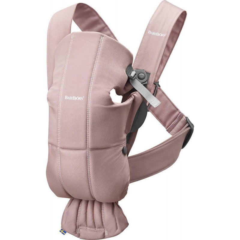 BabyBjorn Mochila Portabebé Mini Algodón Rosa empolvado