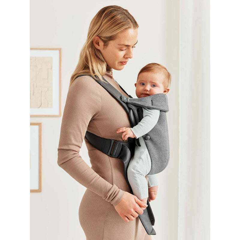 BabyBjorn Mochila Portabebés Mini Jersey 3D Gris Oscuro