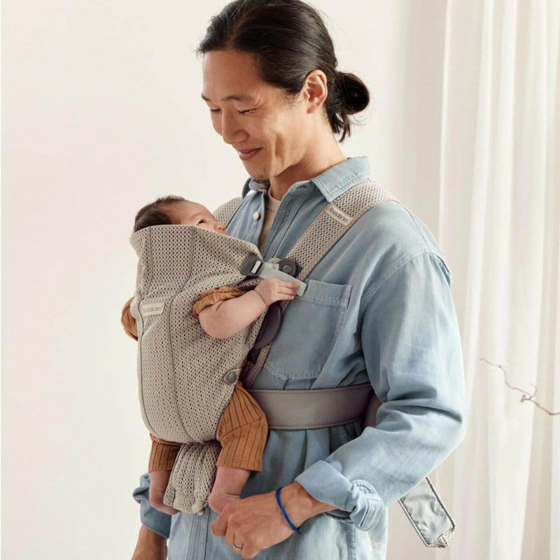 BabyBjorn Mochila Portabebés Mini 3D Gris Beige