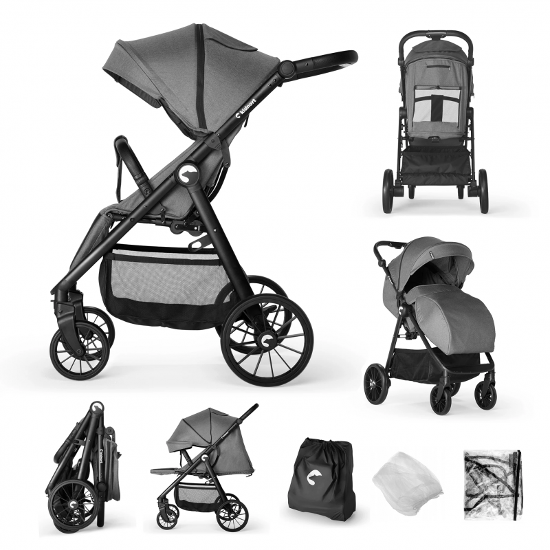Sjolejon Kidnort - Cochecito Cómodo Grey