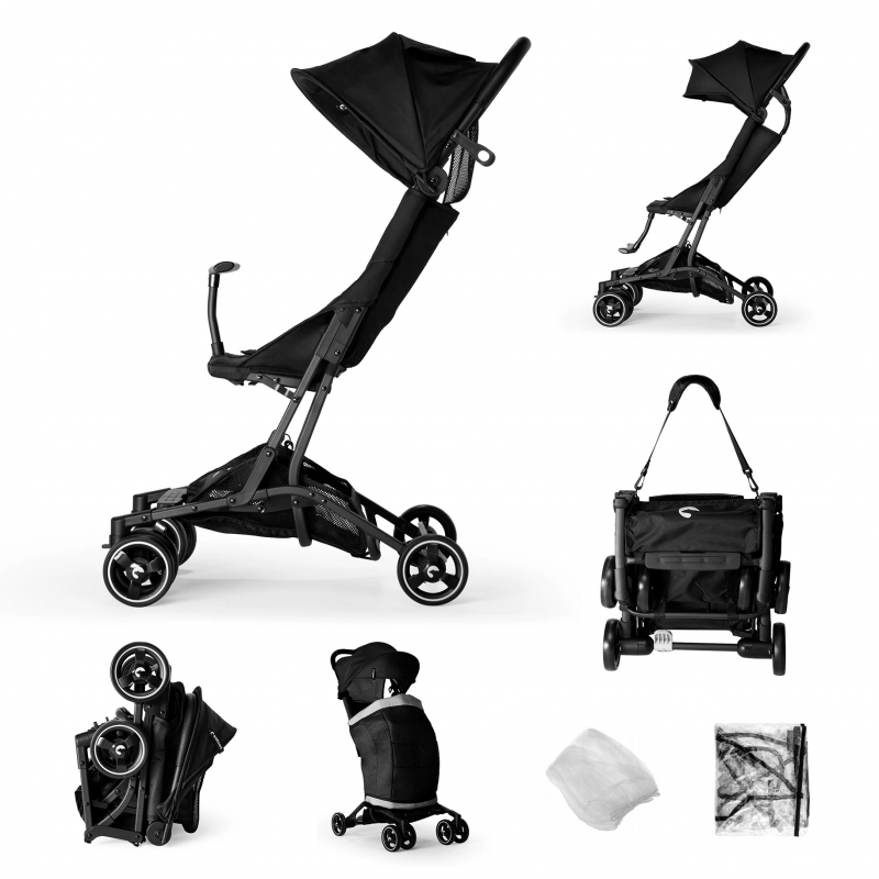 Cochecito Kidnort Ultraligero Snopetrel Black