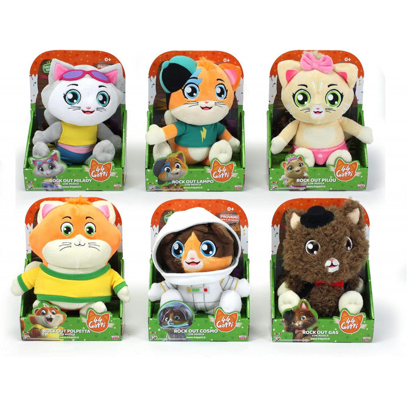 44 Gatos Peluche Musical cm 20