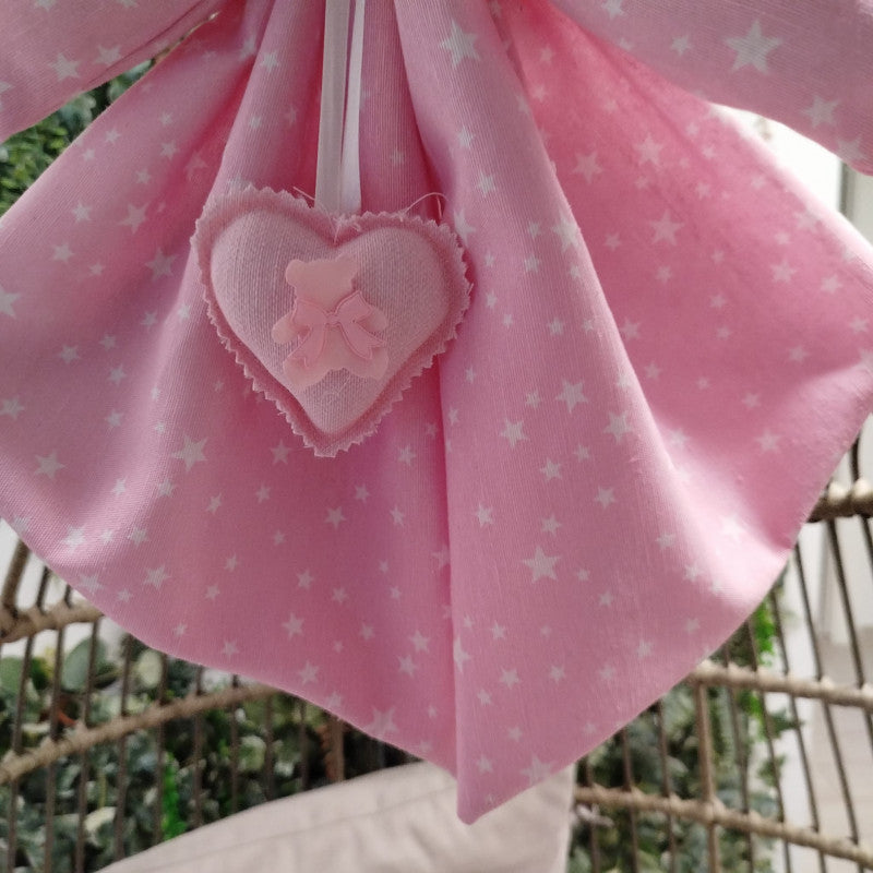 Lazos de Nacimiento Artesanales Estrella Rosa