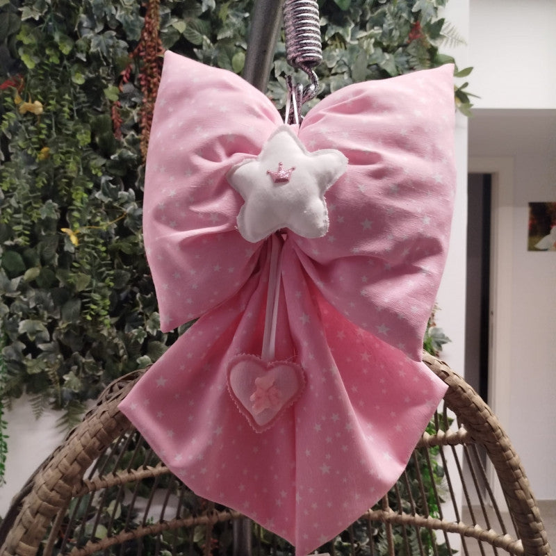 Lazos de Nacimiento Artesanales Estrella Rosa