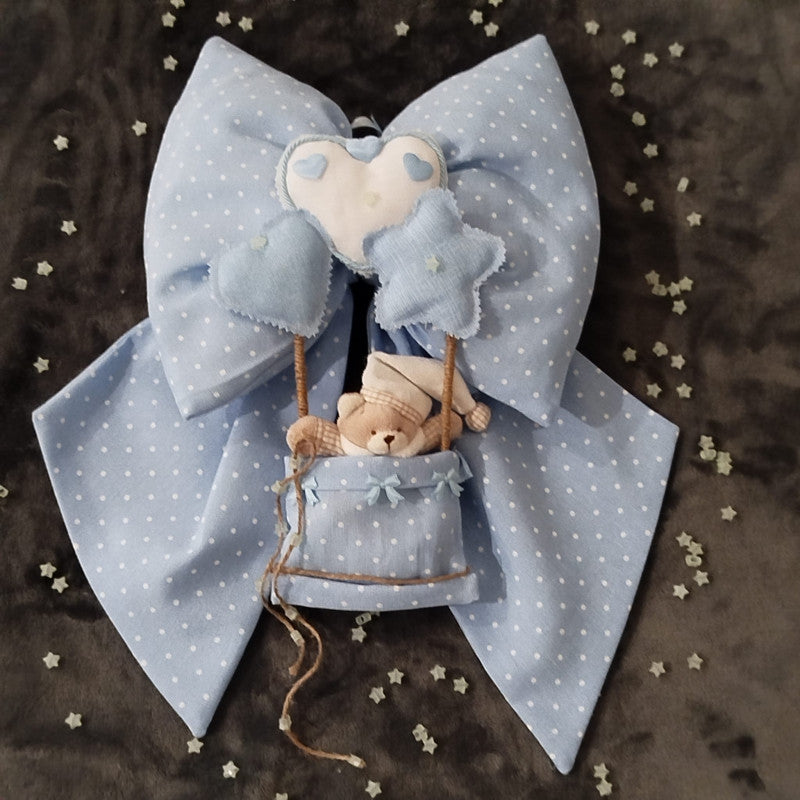 Lazitos de Nacimiento Artesanales Teddy Azul