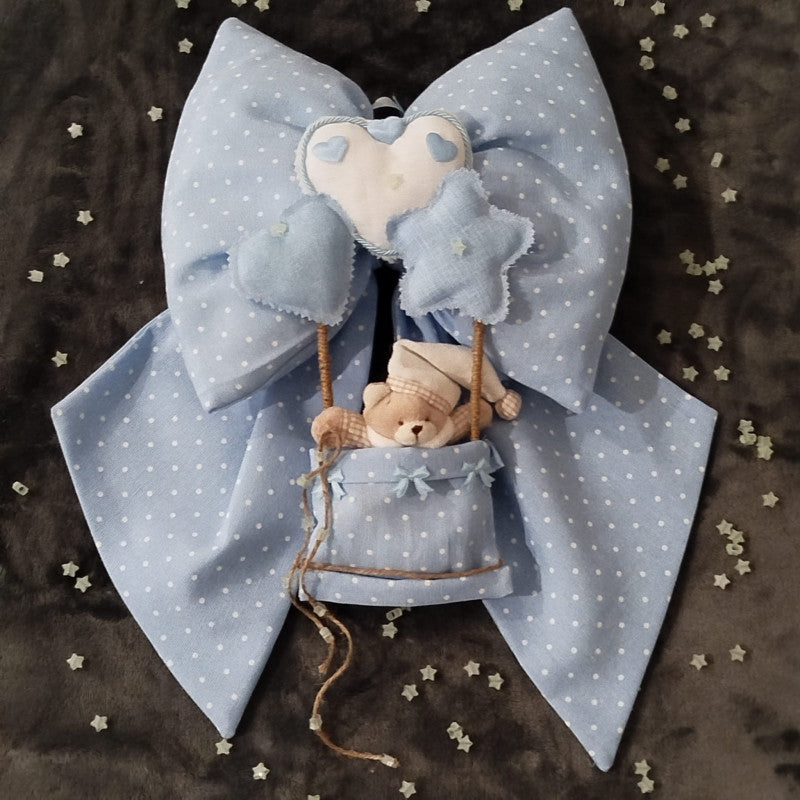 Lazitos de Nacimiento Artesanales Teddy Azul