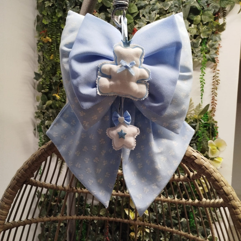 Lazos de Nacimiento Artesanales Azul Funky