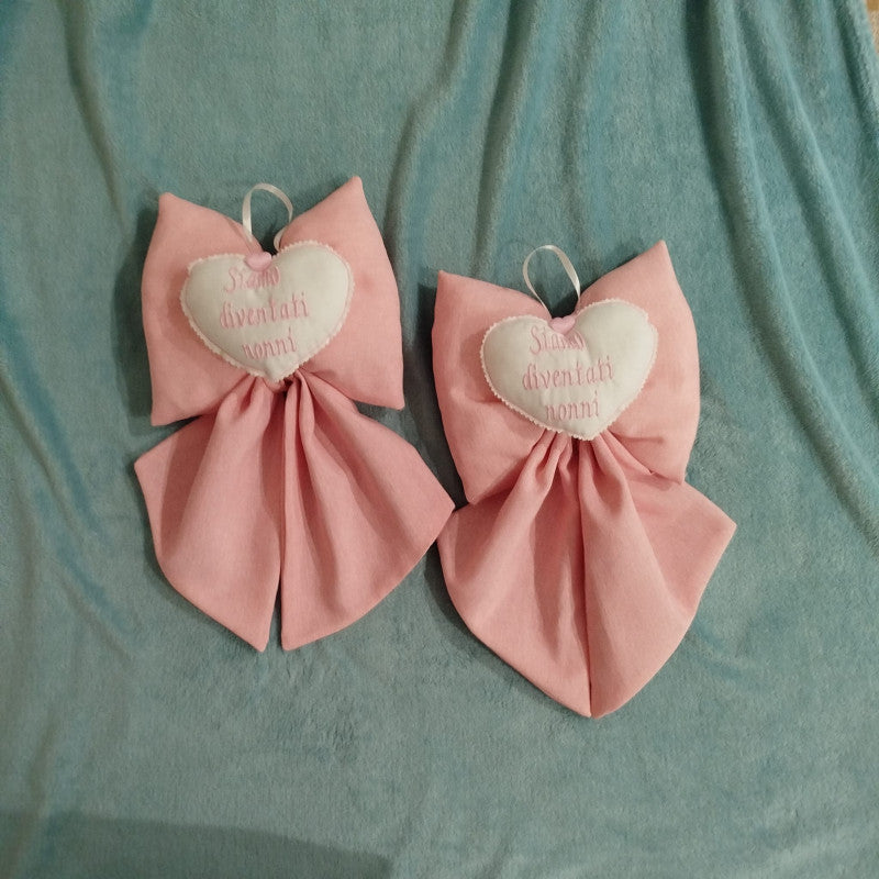 Par de Lazos de Nacimiento Rosas Hemos sido abuelos