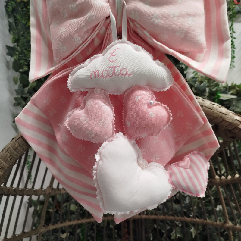 Lazos de Nacimiento Artesanales Rosa ha Nacido