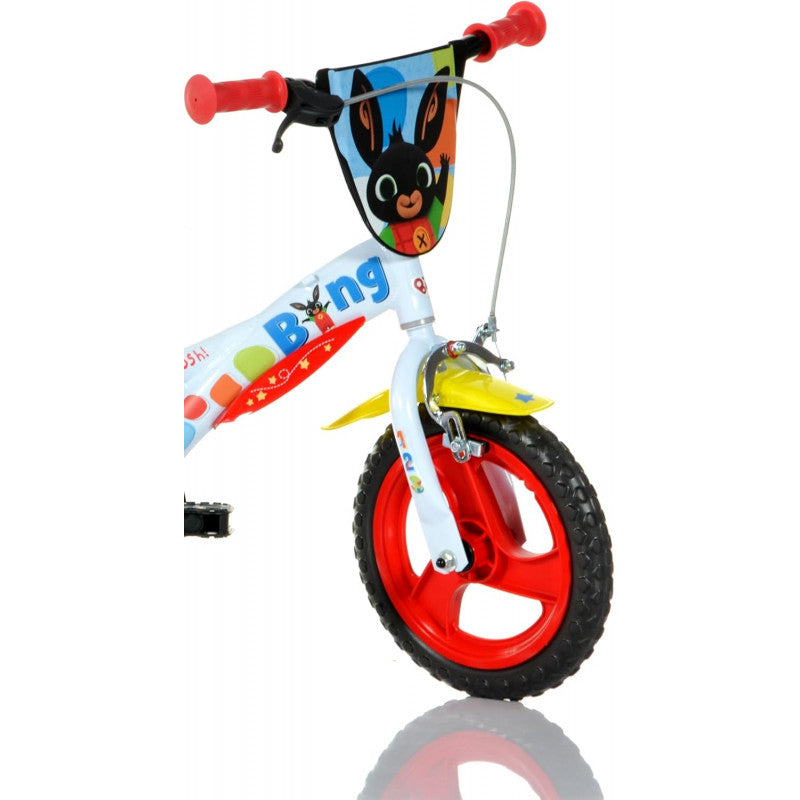 Bicicleta Bing 12";";Bicicleta Bing es la bicicleta en colores negro y rojo con el personaje más querido por los niños, Bing, y está disponible en diferentes tamaños, a elegir según la edad del niño."