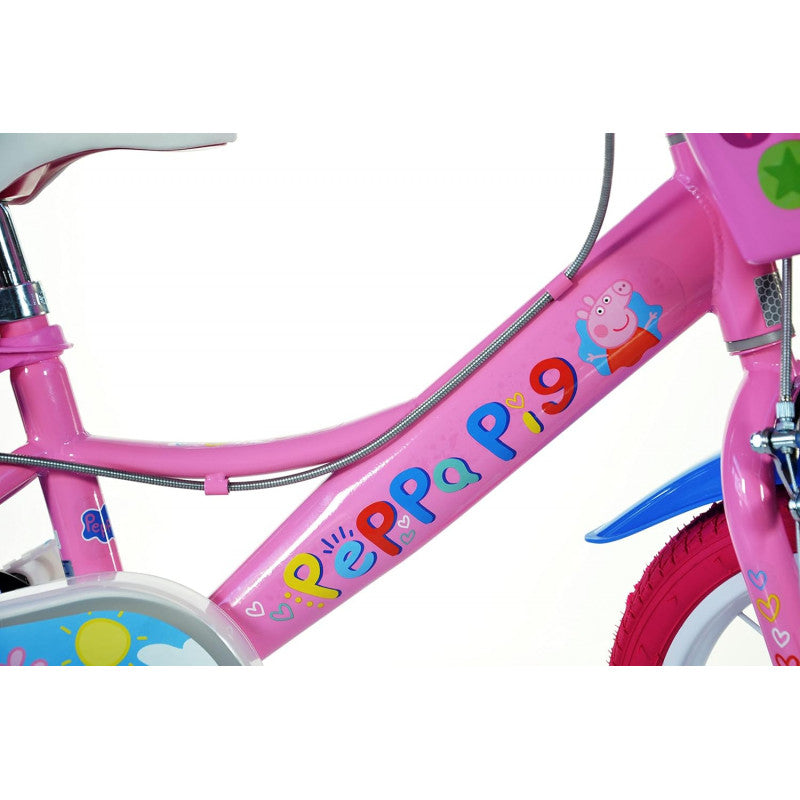 Bicicleta Peppa Pig 12";";La Bicicleta Rapunzel es la bicicleta en colores rosa/violeta con el personaje de Rapunzel, disponible en tres tamaños diferentes: 14" y 16" a elegir."