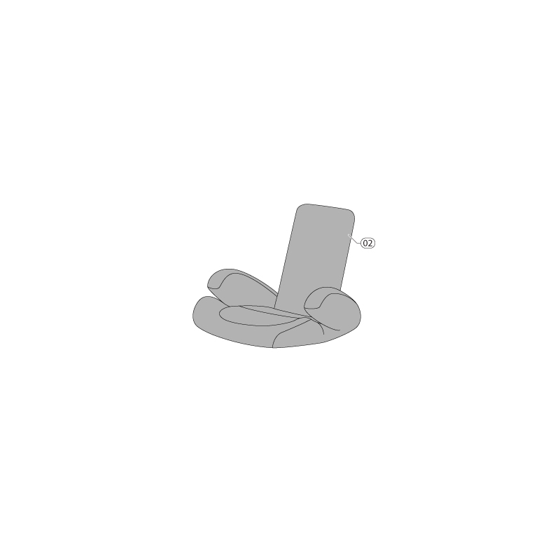 Repuesto de acolchado de asiento para silla de coche Inglesina Tolomeo Stone Grey