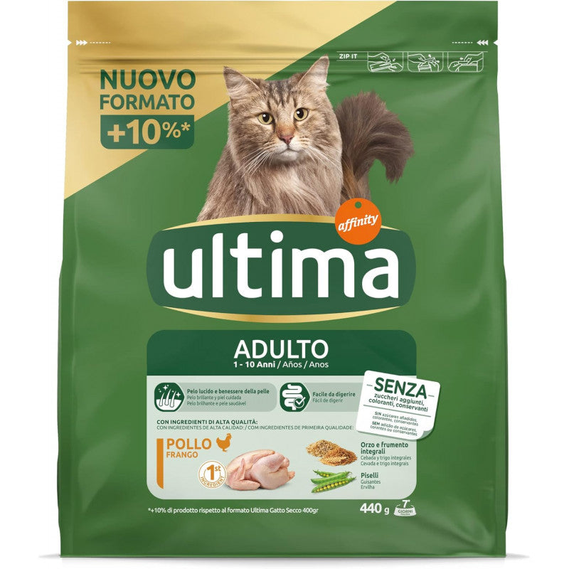 Ultima Comida para Gatos Adultos con Pollo, 440g