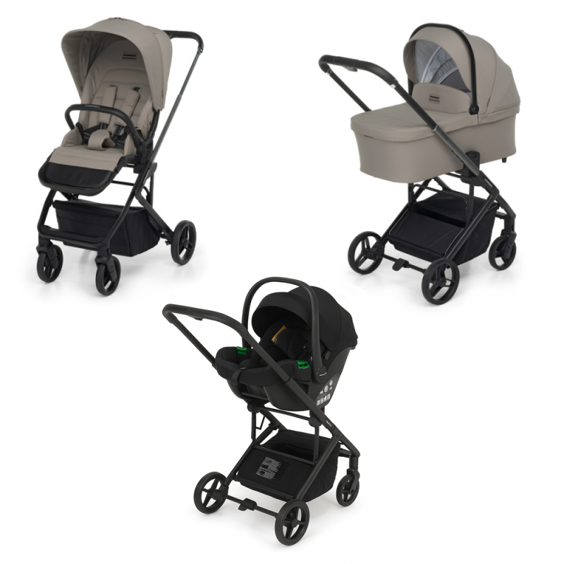 Trío TicToc Foppapedretti con silla de coche Rek i-Size - Desert