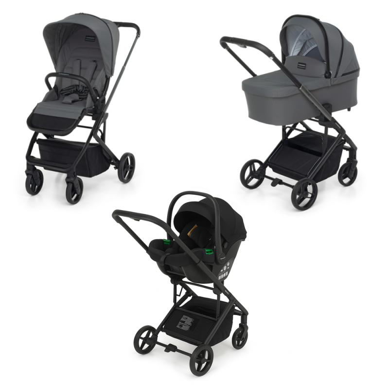 Trío TicToc Foppapedretti con silla de coche Rek i-Size - Stone