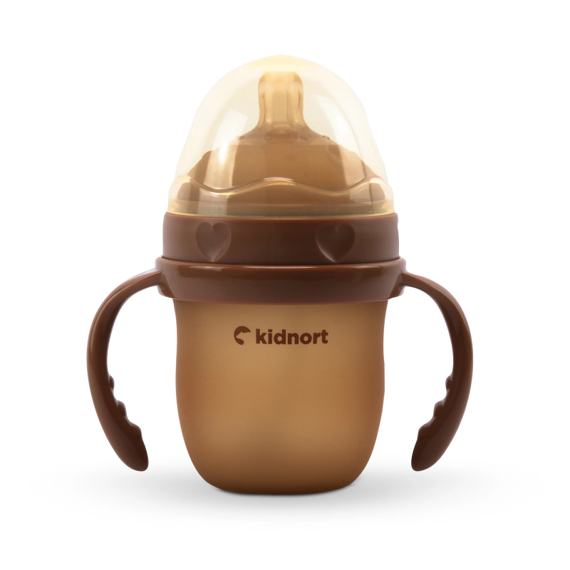 Biberón de silicona médica Eple 240 ml Marrón