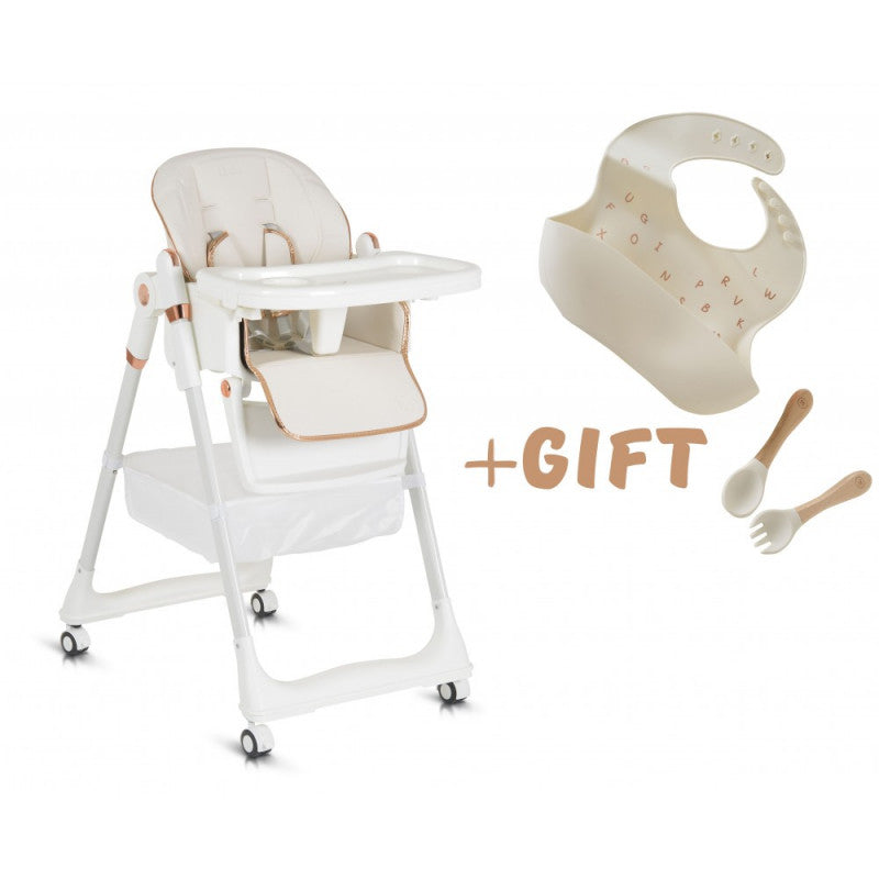 Trona de Comida Lindo Con Accesorios Incluidos Blanco