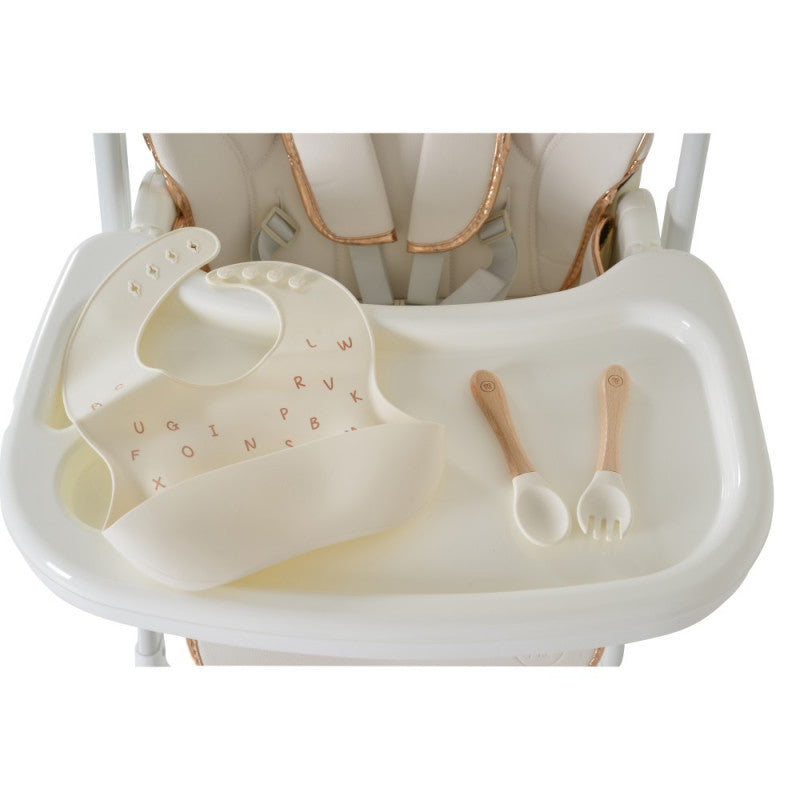 Trona de Comida Lindo Con Accesorios Incluidos Blanco