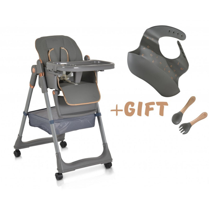 Trona para comer Lindo con accesorios incluidos gris