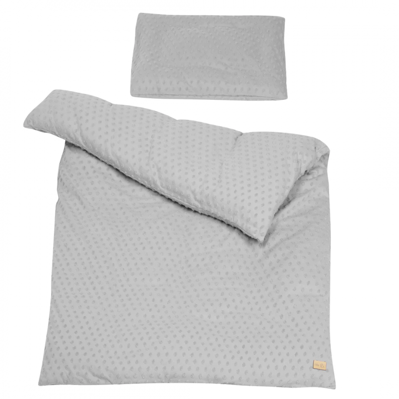 Set Para Cuna De Algodón Orgánico Gris