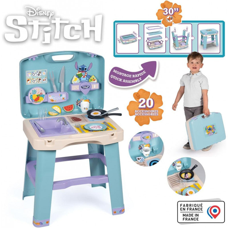 Smoby - Stitch - Cocina - Maleta plegable