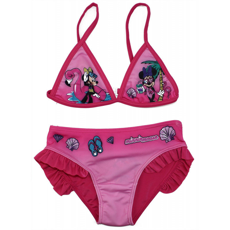 Traje de baño de bikini de Minnie rosa - 5/6 años