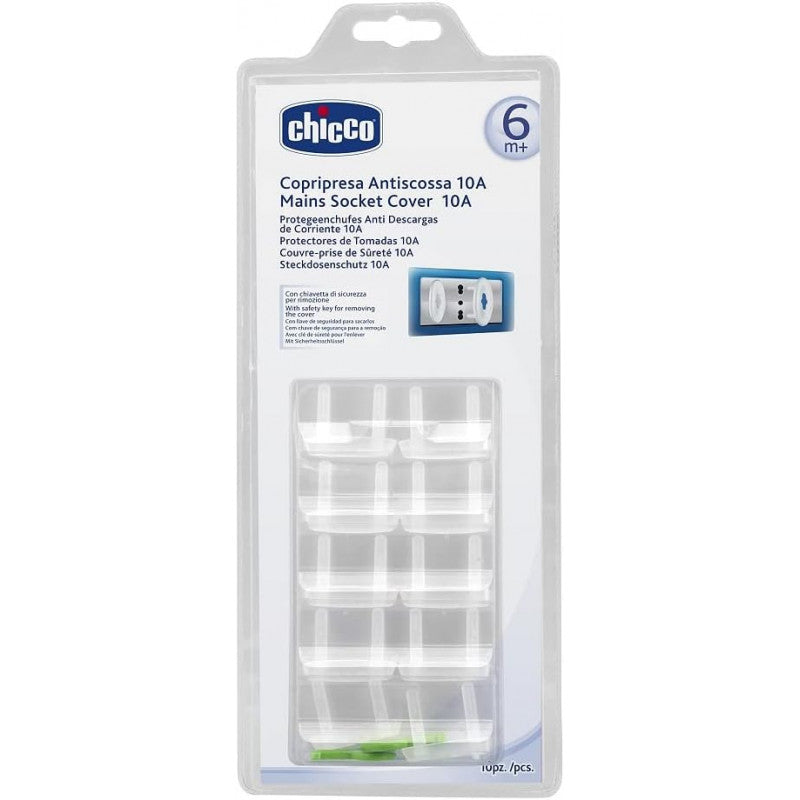 Chicco 10 Protectores de Enchufe Antigolpes 6M+