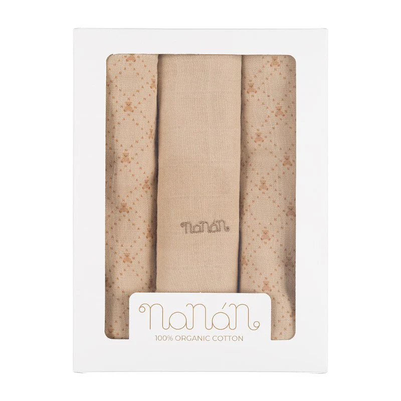 Set 3 muselinas Nanan 80x80 cm