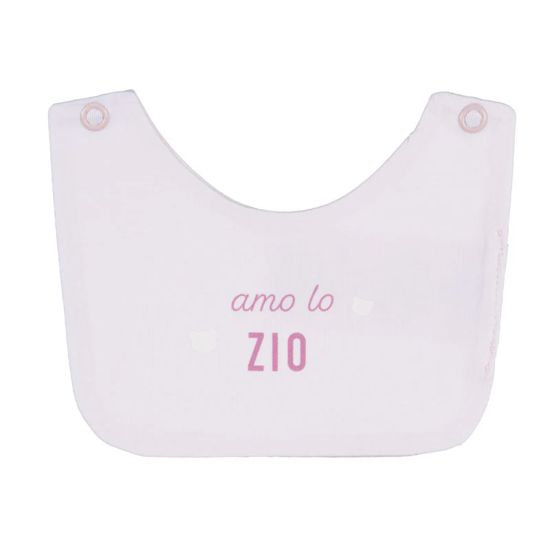Baberos Nanan con la frase Rosa Amo a la tía/al tío