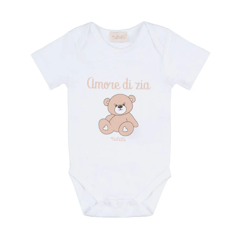 Body Nanan blanco c/inscripción "Amore di zia" 1 Mes
