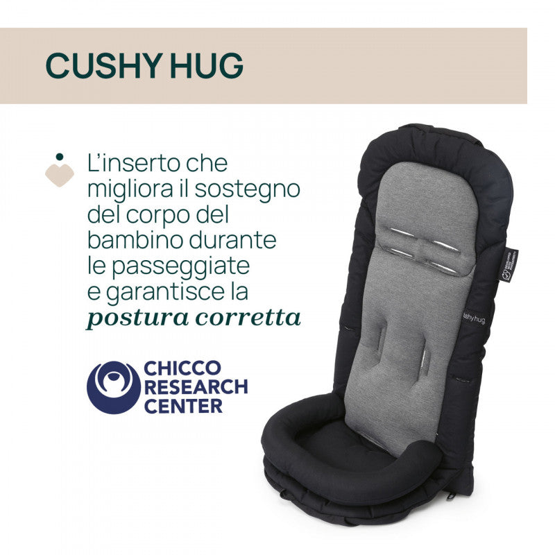 Reductor Cushy Hug para Silla de Paseo Chicco Mysa Black Satin